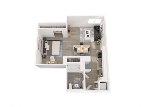 bedroom floor plan an in 3d